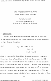 Navier Stokes Equations