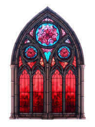 Stained Glass Window Medieval Arches