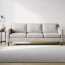 Hamilton 81 Sofa Performance Velvet Graphite Almond West Elm