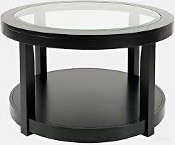 Jofran Urban Icon Black Round Glass Inlay Coffee Table