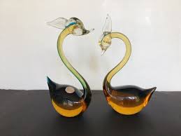 Beautiful Murano Glass Swans Pair