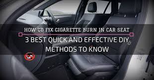 How To Fix Cigarette Burn In Car Seat