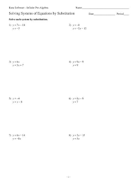 Equations By Substitution Kuta