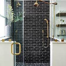 Brick Pattern Shower Tiles Design Ideas
