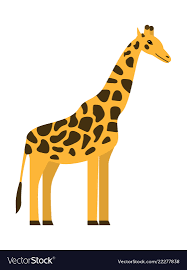 Giraffe Icon Flat Style Royalty Free