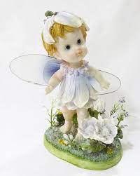 Flower Baby Figurine Fairy Statue Resin