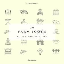Icon Set Hand Drawn Icons Farm Logo
