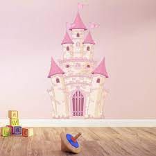 Pink Princess Castle Wall Sticker Ws