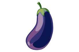 Eggplant Color Icon Cartoon Aubergine