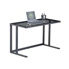 Air Smoked Glass Computer Desk With