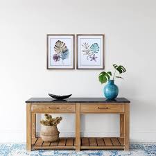 Stratton Home Decor Set Of 2 Tropical Leaves Framed Wall Art