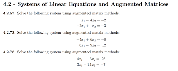 Systems Of Linear Equations And