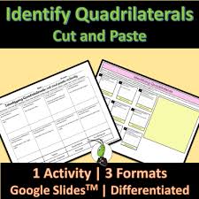 Classifying Quadrilaterals Cut And