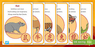 Chinese New Year Calendar Animals And