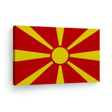Macedonia Flag Canvas Or Metal Wall Art