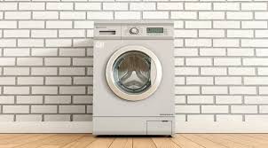 Laundry Room Wood Floor Washing Machine