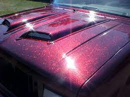 Rose Red Metal Flake Paint Pearls