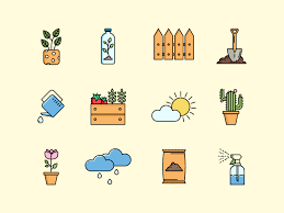 Gardening Icon Set Sketch Freebie