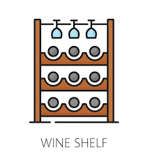 Wine Shelf Furniture Icon For Home Room