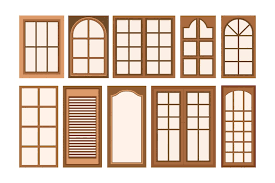 Vector Ilration Of Wooden Window