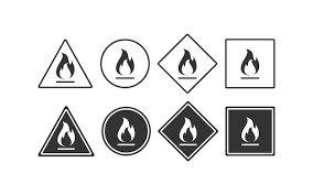 Flammable Materials Warning Sign Icon