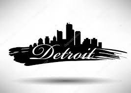 Detroit Skyline Icon Stock Vector By
