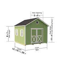Best Barns North Dakota 12 Ft X 16 Ft Wood Storage Shed Kit