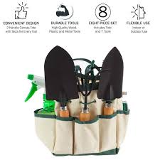 Gardening Hand Tool Set And Tote 8 Piece Hw155043