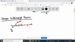 Line Of Fit In Slope Intercept Form