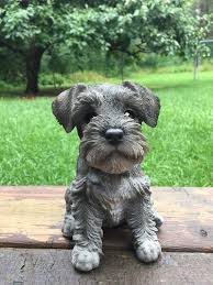 Schnauzer Statue Dog Figurine Sitting