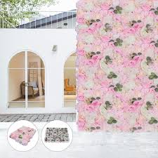 Yiyibyus 6 Pcs Artificial Rose And Peony Silk Flower Wall Panel Forwedding Home Decor