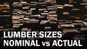 lumber dimensions nominal vs actual