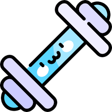 Dumbbell Kawaii Lineal Color Icon