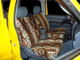 Custom Fit Leopard Front Seat Covers