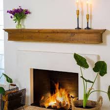 72 In W X 8 5 H Floating Vintage Wood Fireplace Mantel Wall Cap Shelf Mantel Beam Easy Mount Vintage Ash