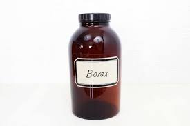 Amber Glass Apothecary Jar Borax