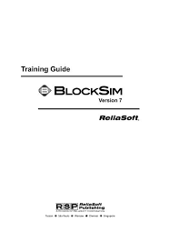 Blocksim 7 Training Guide 8th Printing
