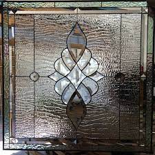 Beveled Stained Glass Panel Clear