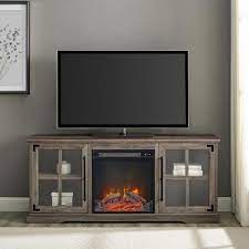 Gray Wash Composite Tv Stand Fits Tvs