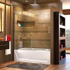 Dreamline Shdr 1960580r 04 Mirage X 56 60 W X 58 H Frameless Sliding Tub Door In Brushed Nickel Right Wall