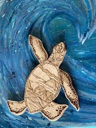 Wooden Sea Turtle Wall Art Sea Turtle