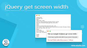 jquery get screen width working