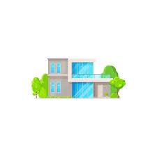 Cottage House Facade Exterior Isolated