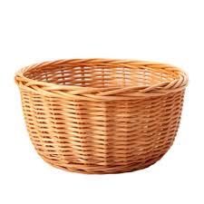 Empty Wicker Basket Isolated Basket