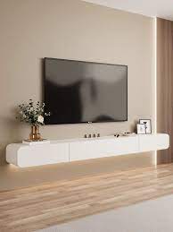 Full Black Wall Mount Tv Console Round