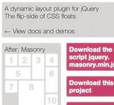 get started with jquery masonry