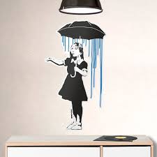 Wall Sticker Banksy Girl In The Rain
