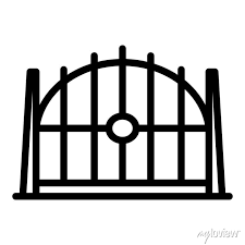 Modern Automatic Gate Vector Posters