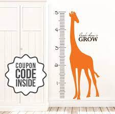 Giraffe Growth Chart For Kids Giraffe