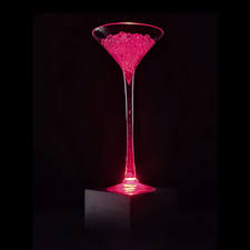 Illuminated Martini Glass Table Centre